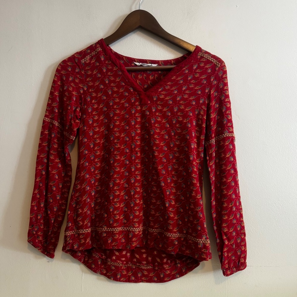 Mountain Khakis Women's Sz XS Long Sleeve Top Lace Boho Indie Fall Basics